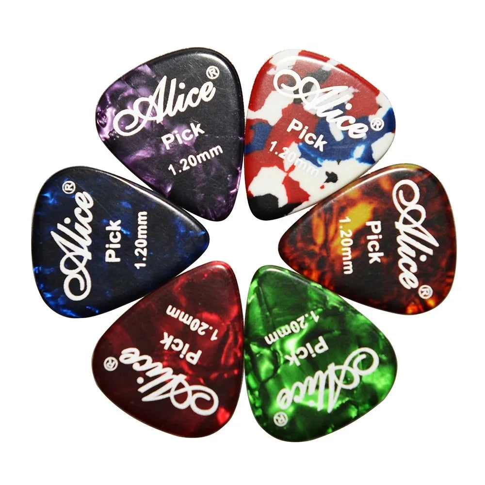 6pcs Electric Guitar Pick Acoustic Music Picks Plectrum 0.58/0.71/0.81/0.96/1.20/1.50mm Thickness Guitar Accessories