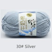 Hilo de algodón de leche de 50 g/set, línea de ganchillo, fibra de leche de 5 cabos de alta calidad, lana suave y cálida, para tejer a mano suéteres de bebé y bufandas (bricolaje)