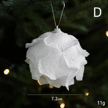 1PCS 8cm White Christmas Ball Christmas Tree Hanging Pendant Flower Foam Snow Balls for Home Xmas Decoration New Year