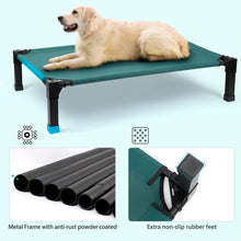 Elevated Dog Bed, Cooling Raised Pet Cot with Chew Proof Washable Breathable Mesh and Metal Frame, Portable Dog Cot Bed