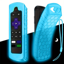 1/2/3 piece of luminous silicone universal remote control set with hanging rope suitable for TCL Hisense Roku TV remote control