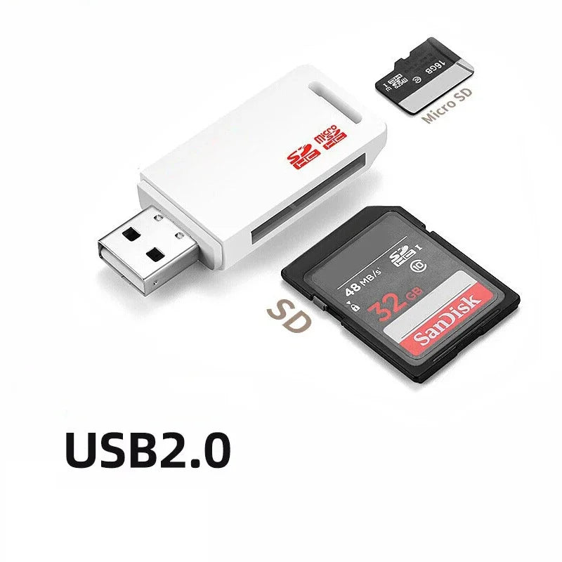USB 2.0 TF Micro SD Card Reader High Speed Data Transfer Converter Computer Notebook Laptop USB Disk Card Writer Adapter Dongle