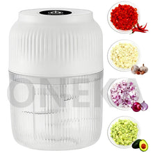 6-Blade Electric Mini Garlic Chopper USB Chili Pepper Grinder Kitchen Tool for Crushing Garlic Ginger Vegetables Baby Food Gift