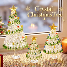Home Decor Crystal Christmas Tree Handcrafted Glass Brushed Glass Snowman Figurines Table Ornaments Crafts Christmas Decoration