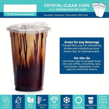 10 vasos de plástico sin pajita, de boca ancha para beber directamente, vasos de café desechables transparentes, adecuados para batidos, bebidas frías y leche