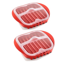 Microwavable Bacon Making Utensil Tray Efficient Kitchen Tool BPA-Free Baking Tray with Splash-Proof Cover