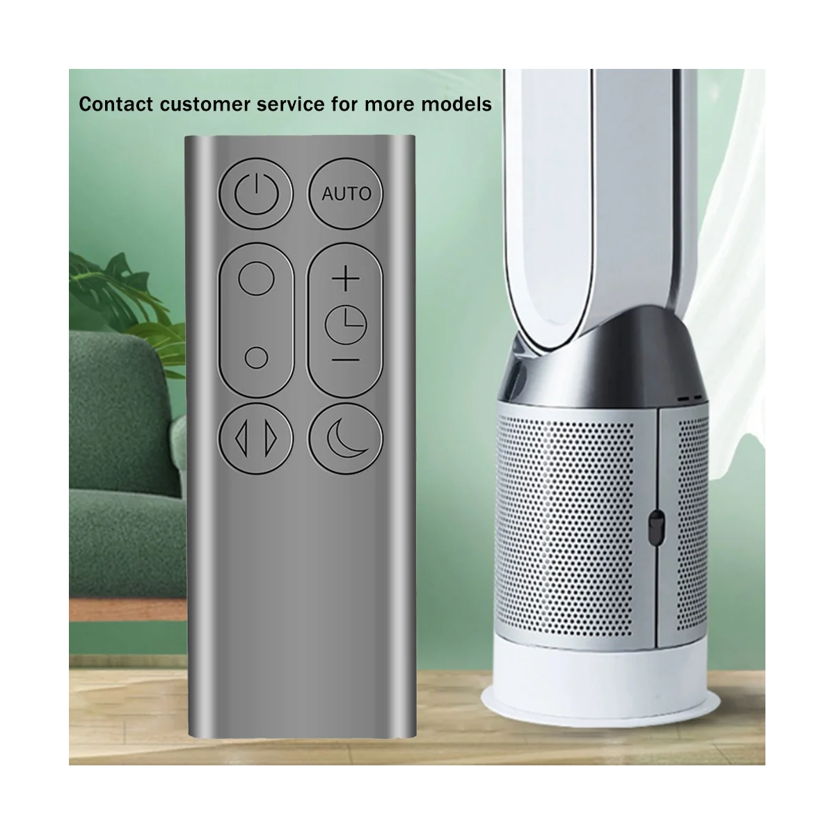 Replacement Remote Control Suitable for DP01 DP03 TP02 TP03 Air Purifier Leafless Fan Remote Control Grey