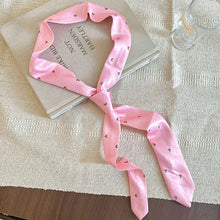 140*4cm Polka Dot Chokers Neck Scarves for Women Black White Narrow Long Ribbon Neck Chain Adjustable Knot Lady Accessories K
