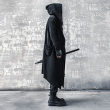 ARENS Men's Tide Spring Autumn Darkwear Warrior Large Size Windbreaker Gothic Style Long Coat Punk Cloak Hooded Wizard
