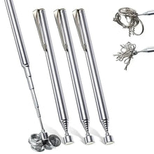 Extendable Pickup Rod Stick Portable Rotatable Silver Magnetic Pickup with Retractable Pen Clip Magnet Suction Rod Hand Tools