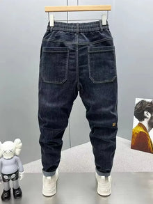 Luxury Harem Casual Jeans Spring Autumn Denim Jeans Men's Pants Fashion Korean-Style Loose Mid-Waist Streetwear Small-Leg Pants