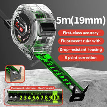 Fluorescence Tape Measure 5/7.5/10m Thickened Transparent Woodwork Ruler High Carbon Steel Meter Gauge Distance Measuring Tape