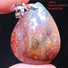 Natural Red Green Strawberry Quartz Arusha Orange Sunstone Pendant Necklace Women Men Jewelry Flash Fashion Stone Beads AAAAAA