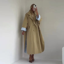 Lapel Collar Multi Button Long Trench Coat  Double Breasted  2026 Autumn Elegant Women Outerwear Commute Classic Lady Overcoat