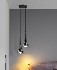 Led Pendant Light Bedroom Bedside Pearl Black Hanging Lamp Hotel Decoration Spotlight Home Indoor Decoration Ceiling Chandeliers