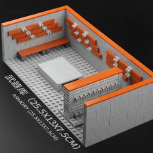 DIY assembling toys for the building block model MOC scene of the gun arsenal of military base. party favors for kids birthday