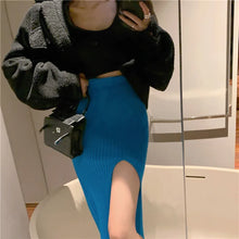 Elegant Elegant Sexy Stit Skirt Women's Slim Fit Slimming Hot Girl Knitted Dress Pure High Waist Temperament Skirt