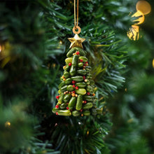 Christmas Ornament Creative Book Tree 2D Flat Acrylic Christmas Decoration Car Ornament Festive Holiday Home Decor