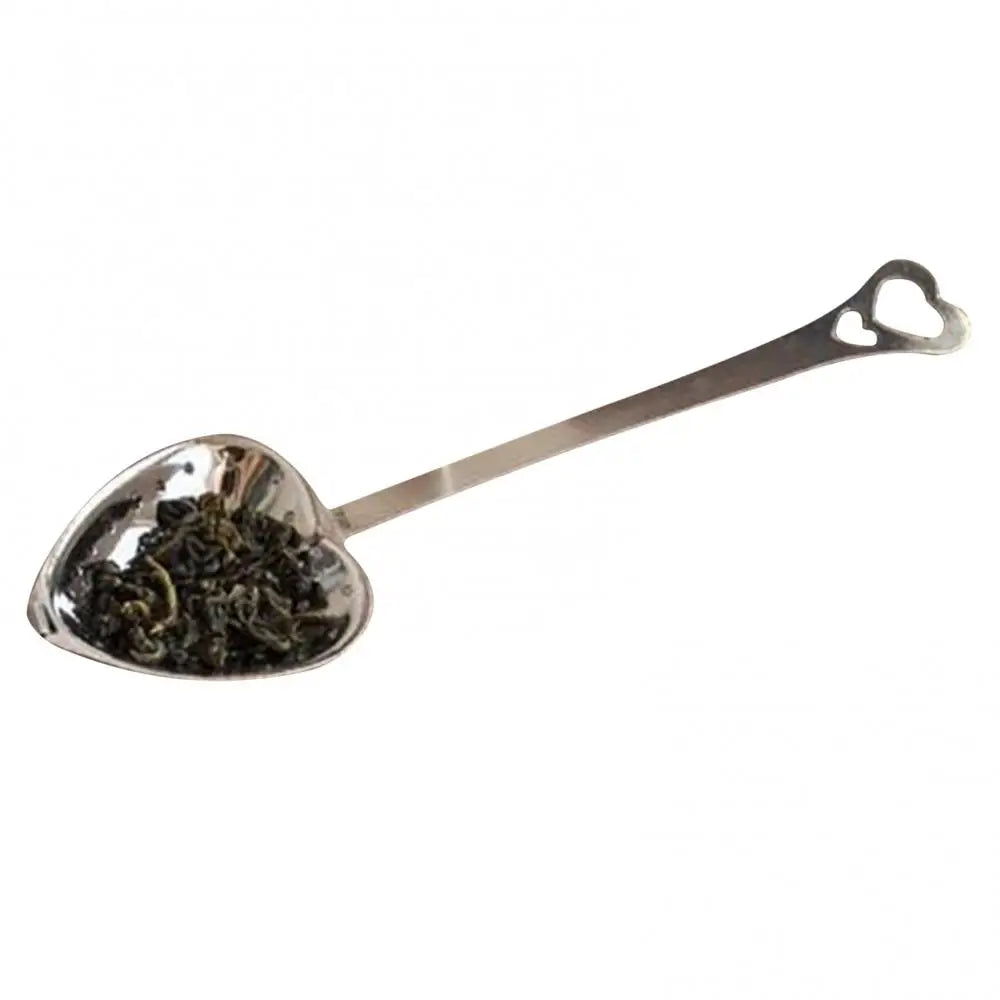 Creative Spoon Tea Strainer Heart Shape Stainless Steel Tea Infuser Spoon Strainer Steeper Teapot Filter