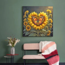 Huacan Diy 5d Diamond Mosaic Sunflower Full Round Sqaure Drill Painting Animal Butterfly New Collection Home Decor Rhinestone
