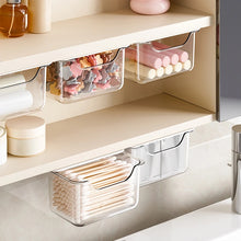 1PC Drawer Style Storage Box Under The Mirror Cabinet Transparent Bathroom Cotton Stick Makeup Cotton Bathroom Pull-Out Storage