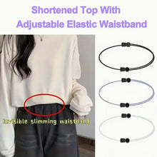 3Pcs Adjustable Band Crop Tuck Tool, Black Elastic Crop Tuck For Sweater, Shirt, Summer Crop Tops Adjustable Band Invisible Belt