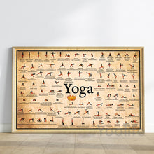 7 Chakras & Corresponding Print Yoga Poses Poster Yoga Room Decor Gym Wall Art Picture Chakra Canvas Painting Decoration