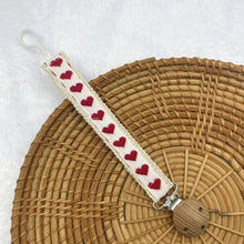 Cadena de madera para chupete de bebé con estampado de flores, soporte para chupete, protector, colgante para dentición, accesorios para bebé