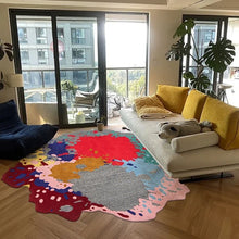 Art Living Room Carpet Irregular Color IG Bedroom Bedside Rug Round Large Area Splash Ink Creative Coffee Table Mat Ковер Tapete