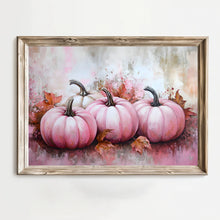 Vintage Floral Pumpkin Canvas Poster, Pink Autumn Halloween Wall Art Print - image 5
