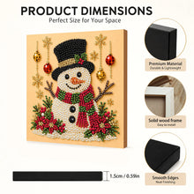 Christmas Decor DIY Santa Claus Snowman 3D Pearl Painting Diamond Art Kits for Beginners 20*20CM for Home Wall Decoration Gift
