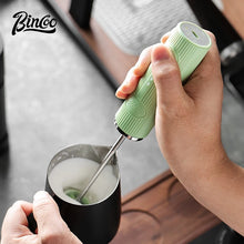 Juego de espumador de leche eléctrico para café Bincoo con taza, mezclador de espuma de leche, taza para arte latte de 300/450 ml