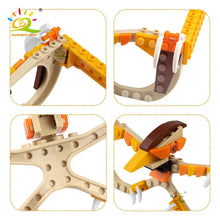 HUIQIBAO Dinosaur Building Blocks Glasses Baseplate Frame Friends Police City DIY Toys Glasses Bricks Kid Christmas Gift Party