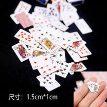 1 Set 1:12 Cute Miniature Dollhouse Cute Mini Poker Playing Cards Style Random Mini Cute Poker For Dollhouse