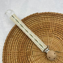 Cadena de madera para chupete de bebé con estampado de flores, soporte para chupete, protector, colgante para dentición, accesorios para bebé
