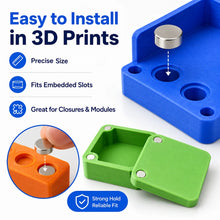 120pcs 3D Printing Magnets Set 4 Different Sizes Powerful Neodymium Magnet 3d Printing Tools Kit Multi-Use for Fridge, Storage