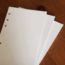 Sharkbang A5 Refill Notebook, 45 Sheets 6 Holes Notebook Index Papers, Gird/Line/Blank/Monthly Memo Pads, School Supplies