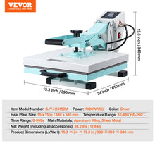 SucceBuy Heat Press 15 x 15 in Heat Press Machine Slide Out Heat Transfer Machine Fast Even Heating 2-Layer Insulation Cotton