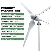 5000W 5KW Horizontal Axis Wind Turbine 24V 48V 96V Wind Generator CE Certified Free Energy Low Speed Start Off Grid for Home Use