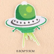 UFO Alien Rocket Space Patch for Clothing Punk Embroidered Patches On Clothes DIY Parches Applique