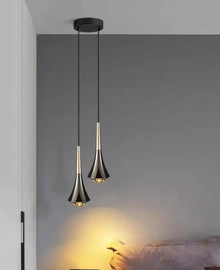 Led Pendant Light Bedroom Bedside Pearl Black Hanging Lamp Hotel Decoration Spotlight Home Indoor Decoration Ceiling Chandeliers