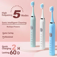 Sonic Electric Toothbrush Cleaning Brush For Adult Automatic Rechargeable Soft Hair Waterproof Ultrasonic Tooth Brush 4 heads