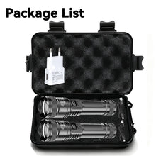 High Strong Power Led Flashlights 2000LM Tactical Torch with Display Light USB Charging Camping Fishing Emergency Zoom Lantern