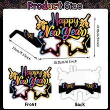 16/8pcs Happy New Year Paper Glasses 2026 Eyeglasses Frame Photo Booth Props New Year's Eve Christmas Party Decor Supplies