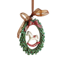 Vintage Hand-Painted Resin Christmas Ornament, Bear, Bell, Tree and Pegasus - image 22