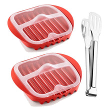 Microwavable Bacon Making Utensil Tray Efficient Kitchen Tool BPA-Free Baking Tray with Splash-Proof Cover