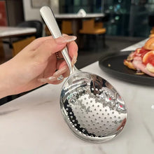 New Stainless Steel Serving Spoon Restaurant Public Use Filtering Soup Rice Ladle Large Size Silver Tone Kitchen Utensil Set