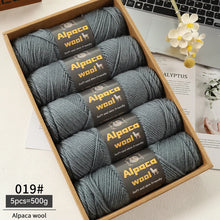 500g Alpaca Wool 245 Chunky Knitting Yarn Multi-Color Autumn and Winter Fashionable Gift for Men and Women DIY Knitting Material Kit for Warm Sweaters, Coats, Scarves, Hats, Gloves, Leg Warmers, Knee Pads Yarn Balls 5Pcs/Pack