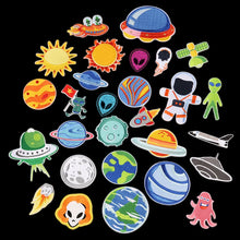 UFO Alien Rocket Space Patch for Clothing Punk Embroidered Patches On Clothes DIY Parches Applique