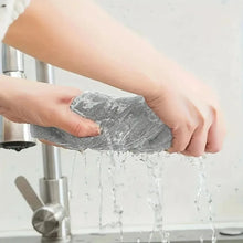 Light gray cleaning cloth set, with highly absorbent, soft and stain-removing fabric